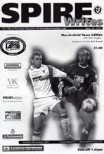CHESTERFIELD  V  MACCLESFIELD TOWN  9/1/2001 LDV vans trophy PROGRAMME