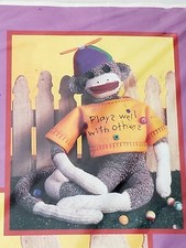 Leisure Arts 46257 21" Buddy Sock Monkey DIY Nursery Keepsake Gift Plush Kit NIP