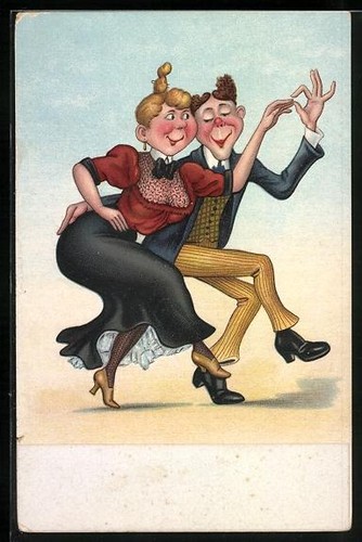 Caricature couple - caricature, of