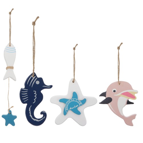 4pcs marine style animals - 4pcs,