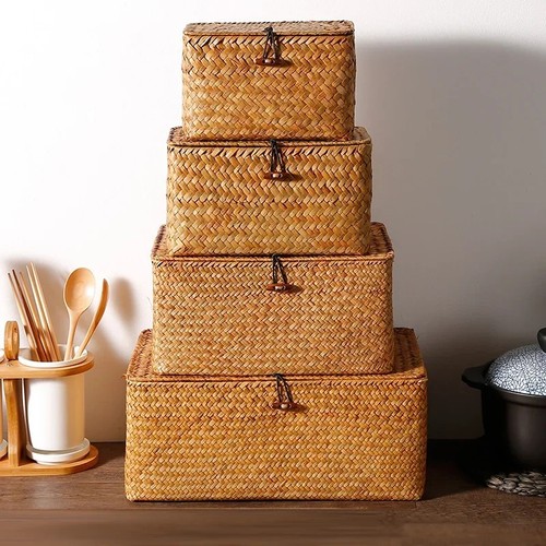 Set seagrass basket - set, 4