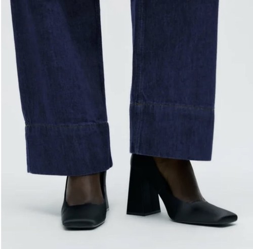 Women zara block heel court - heel,