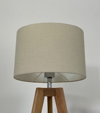 Lampshade Ecru Beige Textured 100% Linen Drum Light Shade