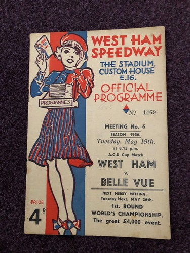 Speedway programme pre - , war
