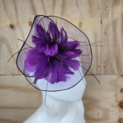 Fascinator headband purple - headband,
