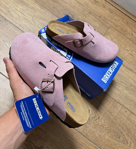 Birkenstock pink suede slip - pink,