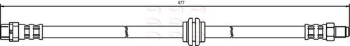 Apec hos3215 brake hose front - apec,