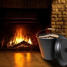12L METAL ASH BUCKET WITH LID