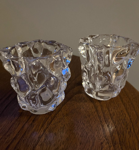 Pair clear crystal - of,