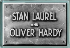 Laurel and Hardy -Stan & Ollie FILM CLASSICS PLAQUE JUMBO FRIDGE MAGNET