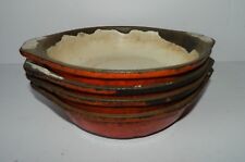 4 Antique Cast Iron Sunnex Pie Dishes