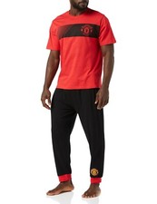 Manchester United F.C. Mens Cotton Pyjamas Man Utd PJs Official Merchandise