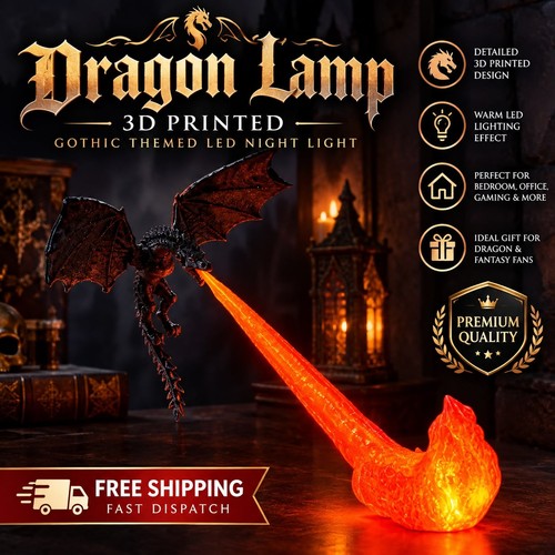 Printed dragon flame - 3d,