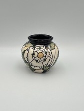 Moorcroft Pottery White Rose Pattern Vase. Designed By Vicky Lovett 2013