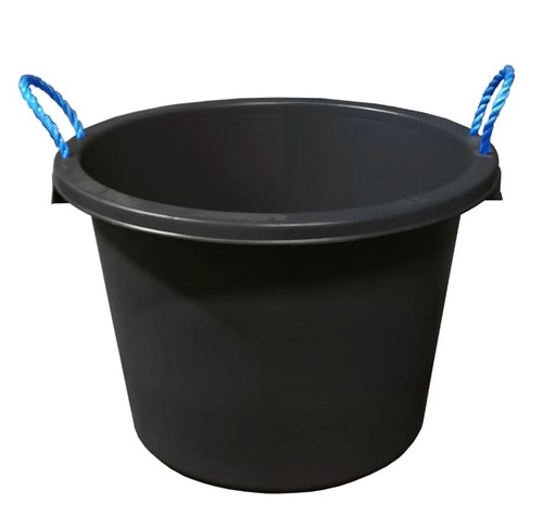 70l black bucket - 70l, rope