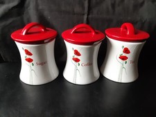 Dunelm Red Poppy Ceramic Tea