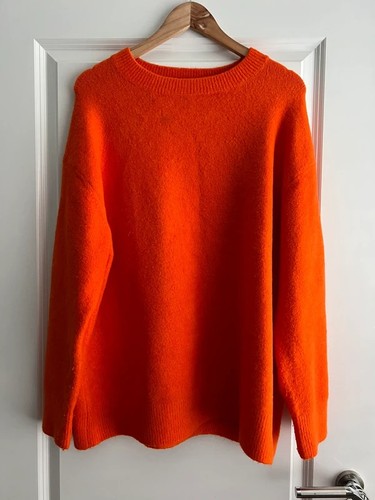 Zara orange knit jumper 12 - zara,