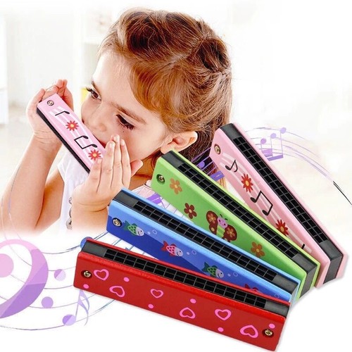 Kids wooden harmonica toy - wooden,
