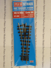 Peco ST-406 Narrow Gauge Setrack 9 Inch Radius Left Hand Point 009 / HOe