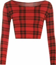 WOMENS CROP TOP LONG SLEEVE