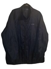 Mens Blue Long Sleeve Zip Up Wind Breaker/Waterproof Jacket/Coat Size Large