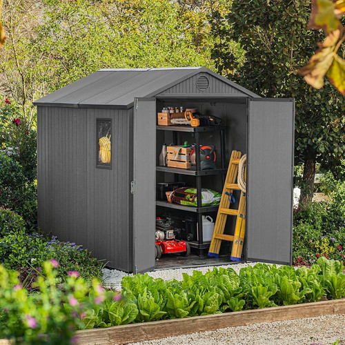 Resin garden storage shed - resin,