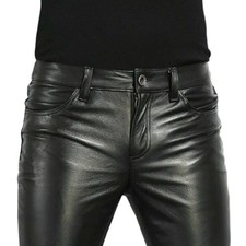 Mens Leather Motorcycle Pants