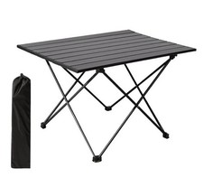 Portable Camping Table Roll Top Lightweight Aluminum Picnic Beach Fishing BBQ