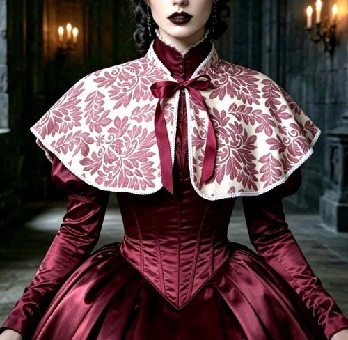 Burgundy ivory jacquard - burgundy,