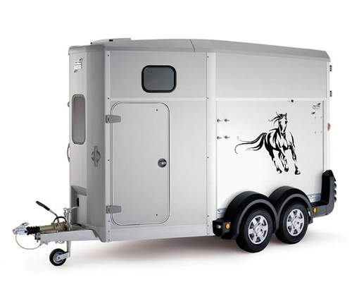 Galloping horse car trailer - horse,