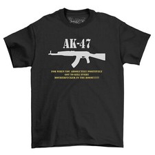 AK47 GUN mens Funny T-Shirt Gift present Idea Men's Novelty Comedy Tee Shirt
