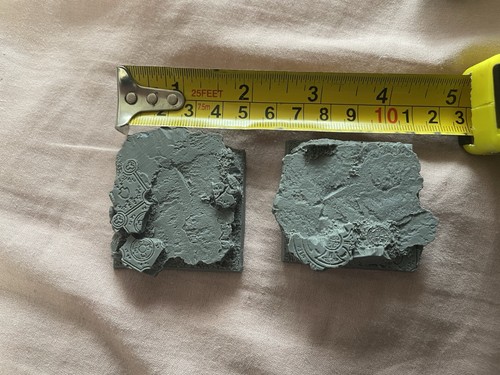 50mm square base bases - x2,