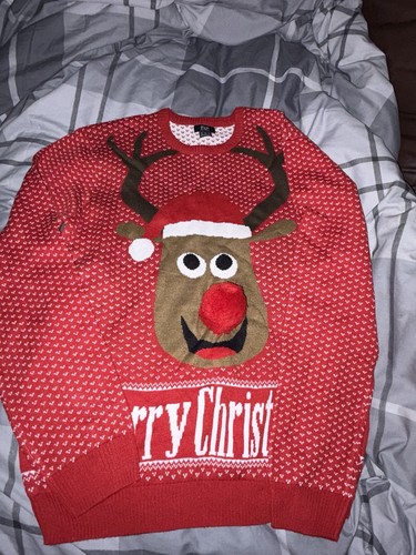 Mens reindeer christmas jumper - christmas,