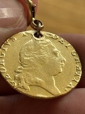 1798 KING GEORGE III FULL GOLD SPADE GUINEA WATCH CHAIN FOB /CHARM / PENDANT