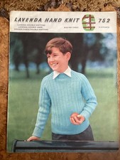 Boys Knitting Patterns DK Jumper 30-34” Lavenda 752