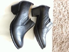 M & S  Footglove  Woman's Low Cut Black Heeled Footglove Boots, Size 6 worn once