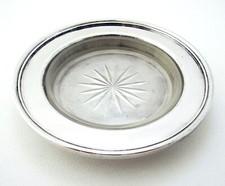 Antique Hukin & Heath Silver Plated Glass Butter Olive Dish Christopher Dresser