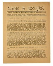 Abed & Bored ~ by Al Ashley ~