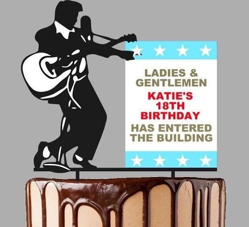 Customisable elvis themed cake - themed,