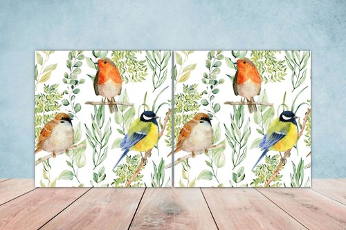 Birds and flowers ceramic - and,