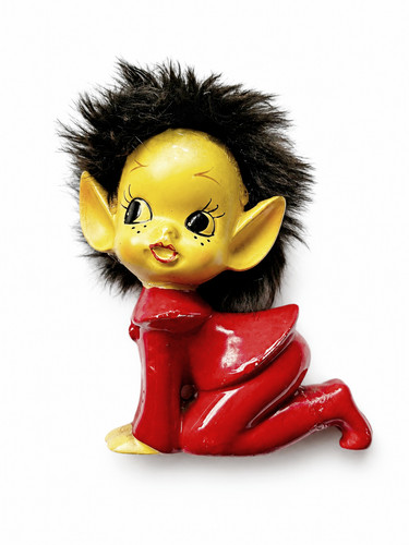 Vintage pixie elf ceramic - vintage,