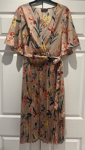 Plt pink floral pleated - pink,