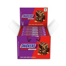 Snickers Peanut Brownie Full Box 15 X 45g Peanut Chocolate Caramel Indian Snack