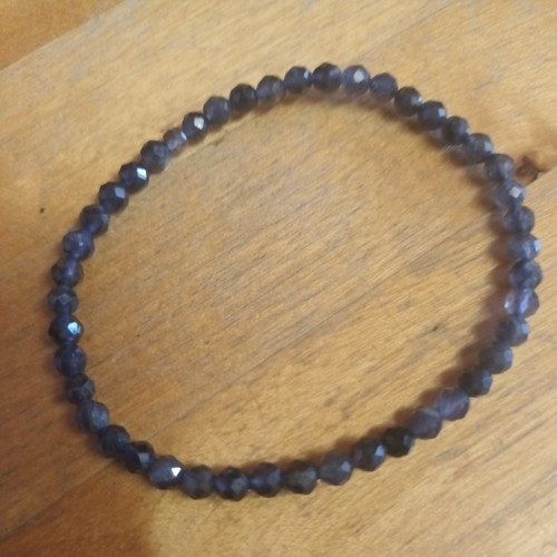 4mm faceted iolite - 4mm, natural