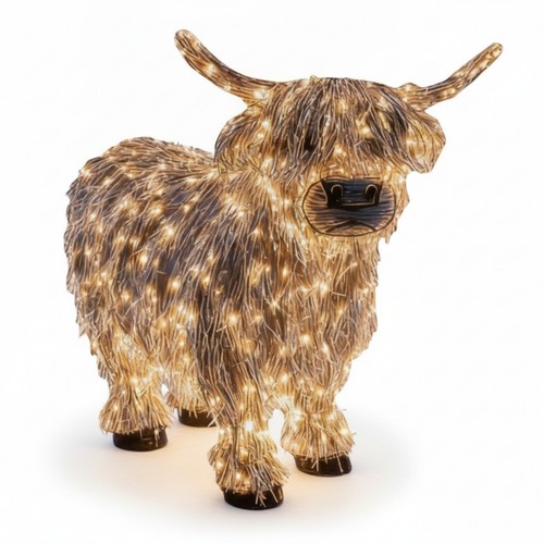 Highland cow statue with led - highland,