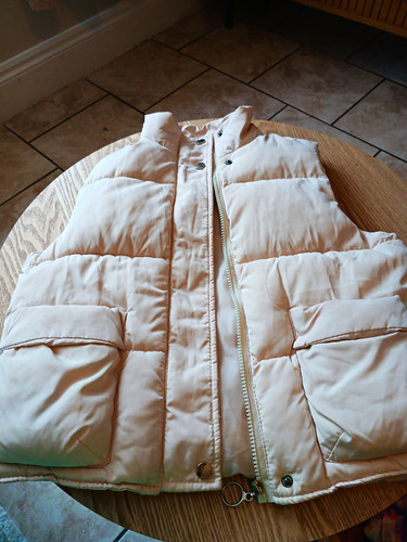 Girls beige puffer - girls, padded