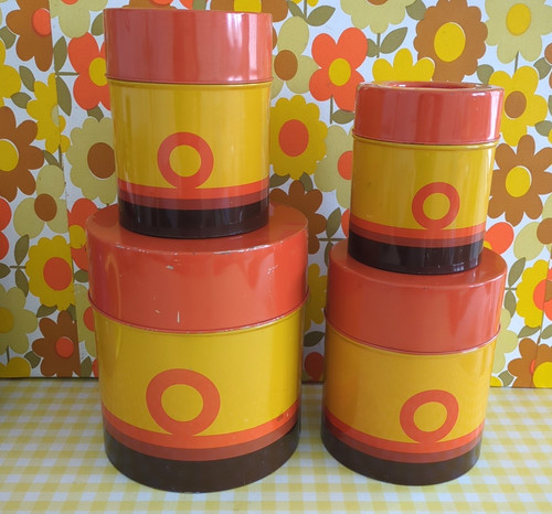Vintage storage tins - storage,