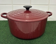 Le Creuset Vintage Retro Cast Iron Dutch  Oven With Lid & Handle 25cm