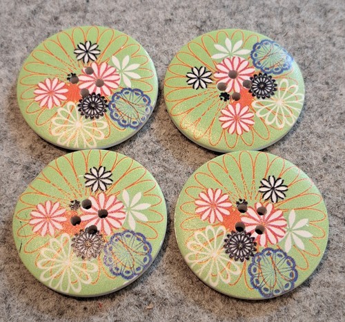 Wooden round patterned - 4,