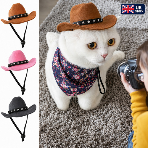Pet cowboy hat adjustable dog - adjustable,